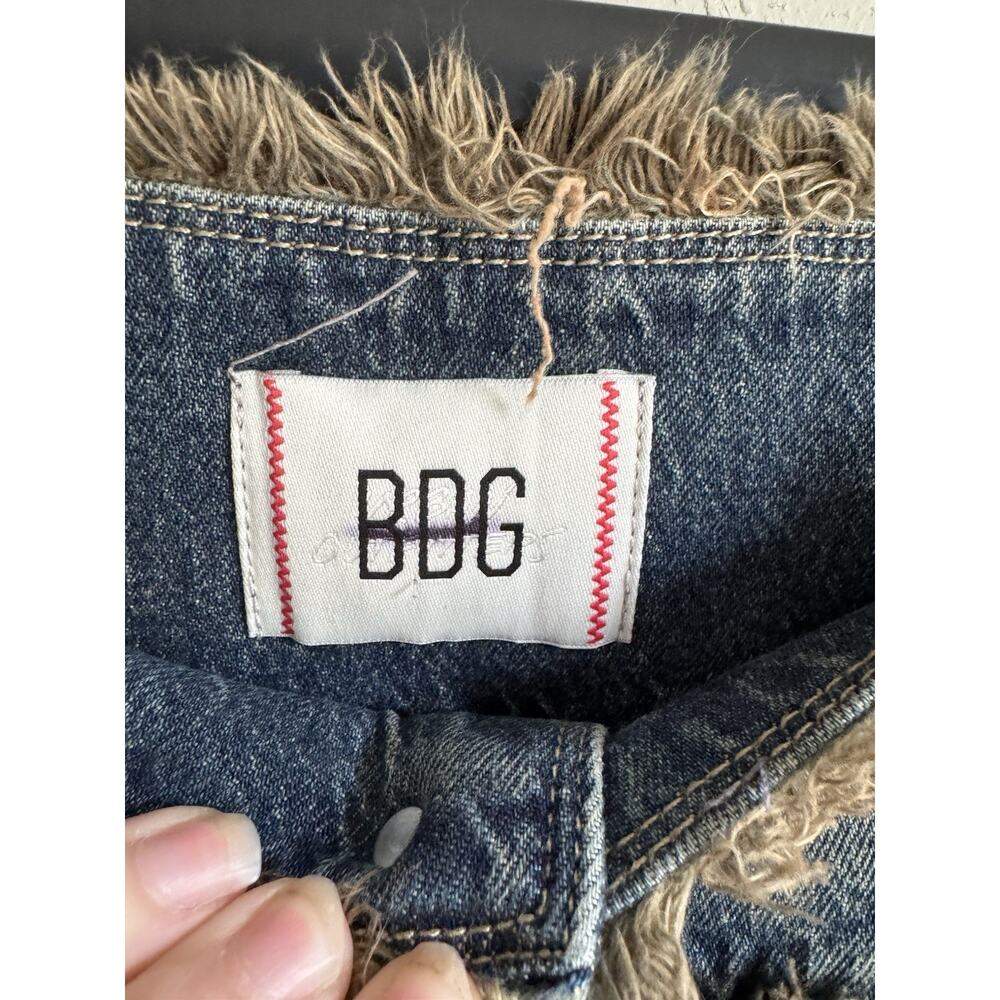 BDG Urban Outfitters Mid-Rise Fringe-Skinny-Leg Women's Size 2 Blue Denim Jeans - Picture 4 of 7